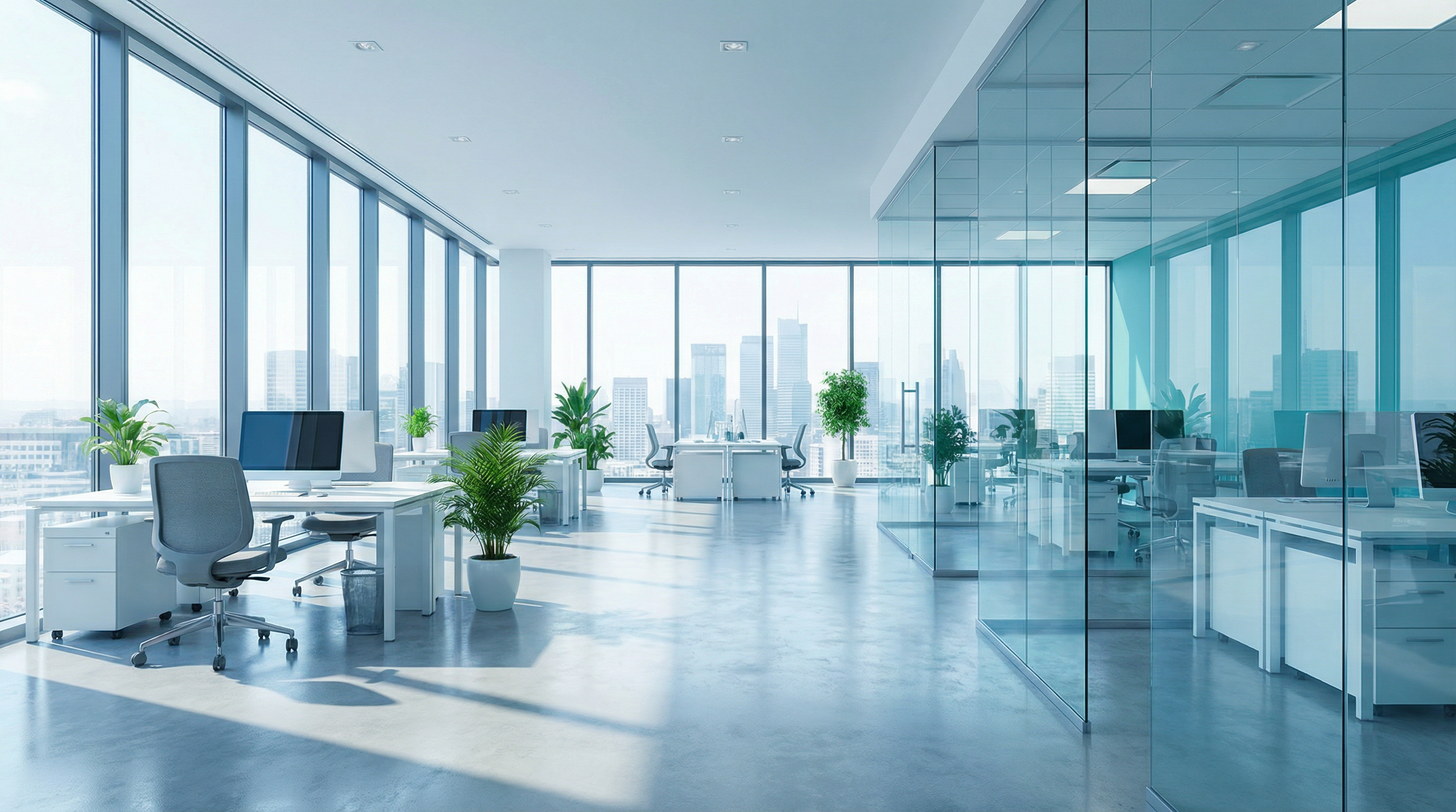 Modern clean office space